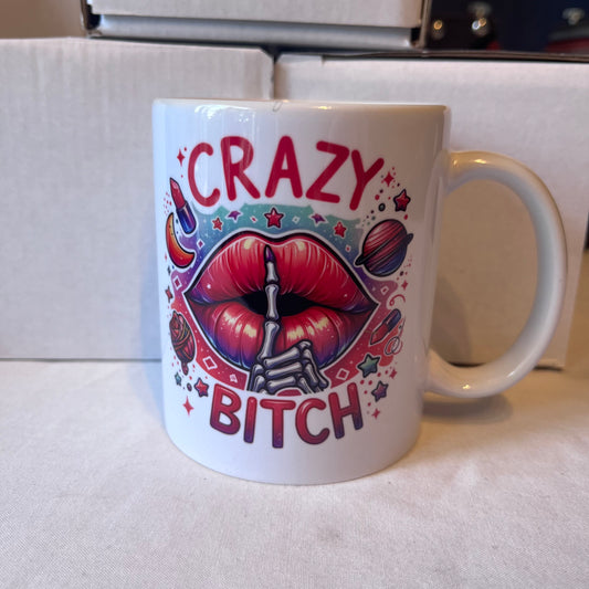 💋 Crazy Bitch – 11oz Mug | Sassy, Funny Gift